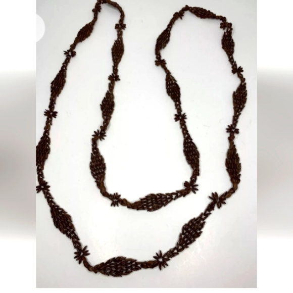 Vintage Hawaiian Natural Koa Seed Necklace 50 Long New /WTag Priced By Each - Picture 6 of 10